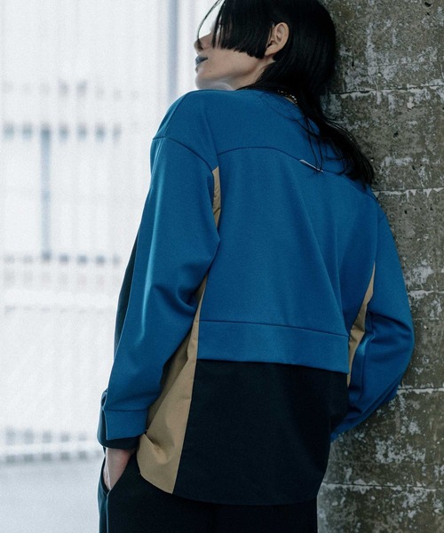 MARECHAL TERRE(マルシャルテル)の「レイヤードデザイントップス(Tシャツ/カットソー・レディース・ブラック/アイボリー/ネイビー/ブルー・MEDIUM)」の5枚目の写真