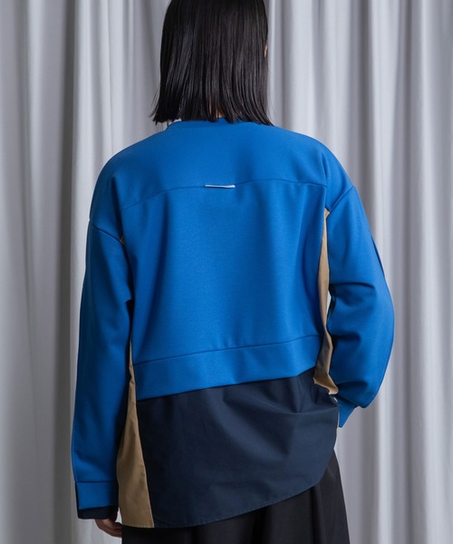 MARECHAL TERRE(マルシャルテル)の「レイヤードデザイントップス(Tシャツ/カットソー・レディース・ブラック/アイボリー/ネイビー/ブルー・MEDIUM)」の8枚目の写真