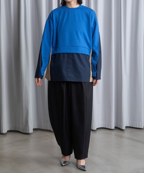 MARECHAL TERRE(マルシャルテル)の「レイヤードデザイントップス(Tシャツ/カットソー・レディース・ブラック/アイボリー/ネイビー/ブルー・MEDIUM)」の11枚目の写真