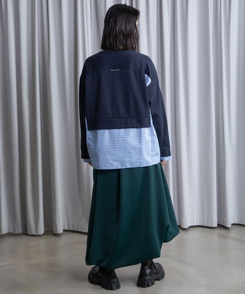 MARECHAL TERRE(マルシャルテル)の「レイヤードデザイントップス(Tシャツ/カットソー・レディース・ブラック/アイボリー/ネイビー/ブルー・MEDIUM)」の14枚目の写真