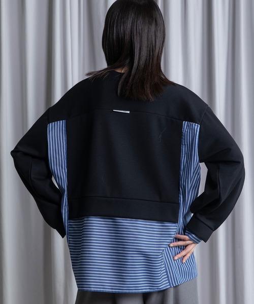 MARECHAL TERRE(マルシャルテル)の「レイヤードデザイントップス(Tシャツ/カットソー・レディース・ブラック/アイボリー/ネイビー/ブルー・MEDIUM)」の19枚目の写真