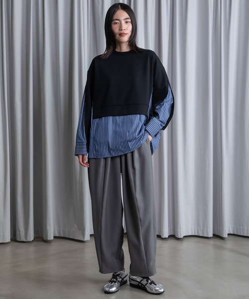 MARECHAL TERRE(マルシャルテル)の「レイヤードデザイントップス(Tシャツ/カットソー・レディース・ブラック/アイボリー/ネイビー/ブルー・MEDIUM)」の22枚目の写真