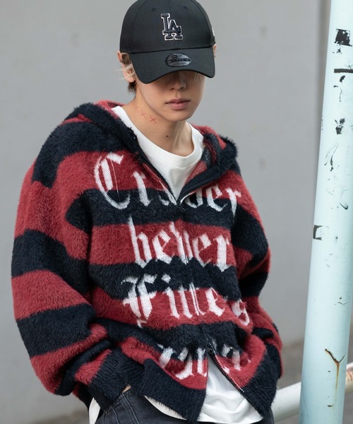 WEGO（ウィゴー）の「WEGO/シャギーグラフィックZIPパーカー（パーカー・メンズ・ブラック/レッド系その他/グレー系その他5・MEDIUM/LARGE）」の19枚目の写真