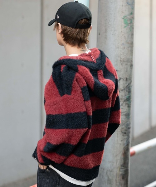 WEGO（ウィゴー）の「WEGO/シャギーグラフィックZIPパーカー（パーカー・メンズ・ブラック/レッド系その他/グレー系その他5・MEDIUM/LARGE）」の21枚目の写真