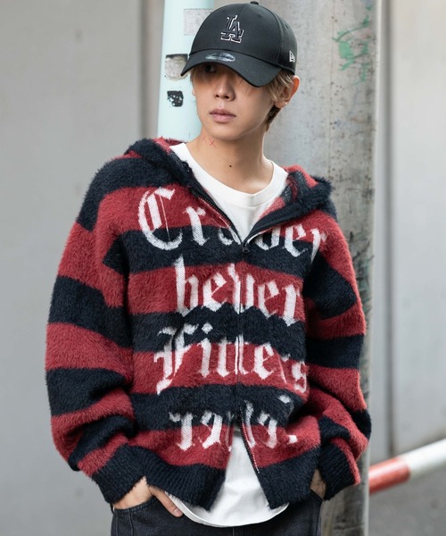 WEGO（ウィゴー）の「WEGO/シャギーグラフィックZIPパーカー（パーカー・メンズ・ブラック/レッド系その他/グレー系その他5・MEDIUM/LARGE）」の22枚目の写真