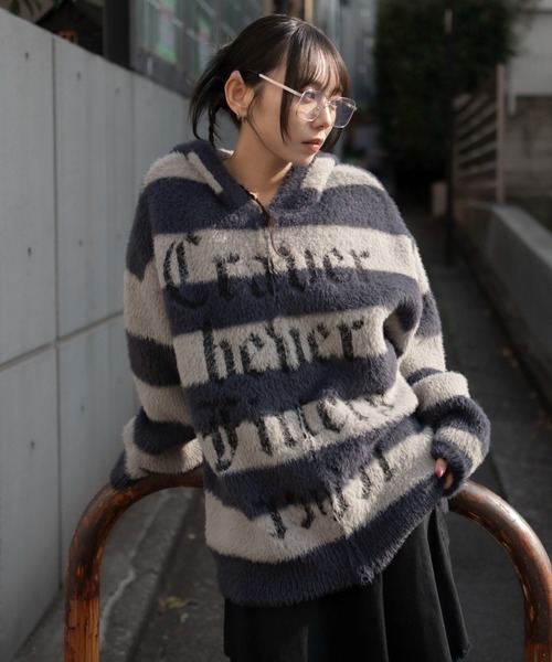 WEGO（ウィゴー）の「WEGO/シャギーグラフィックZIPパーカー（パーカー・メンズ・ブラック/レッド系その他/グレー系その他5・MEDIUM/LARGE）」の15枚目の写真