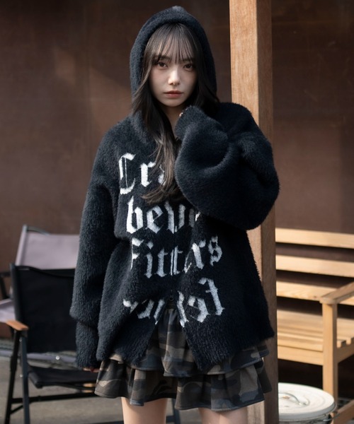 WEGO（ウィゴー）の「WEGO/シャギーグラフィックZIPパーカー（パーカー・メンズ・ブラック/レッド系その他/グレー系その他5・MEDIUM/LARGE）」の5枚目の写真