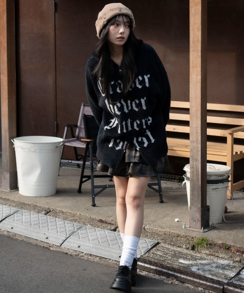 WEGO（ウィゴー）の「WEGO/シャギーグラフィックZIPパーカー（パーカー・メンズ・ブラック/レッド系その他/グレー系その他5・MEDIUM/LARGE）」の7枚目の写真