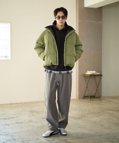 BAYFLOW（ベイフロー）の「ファイバー中綿スタンドブルゾン（ブルゾン・メンズ・ブラック/カーキ・LARGE/MEDIUM）」の8枚目の写真