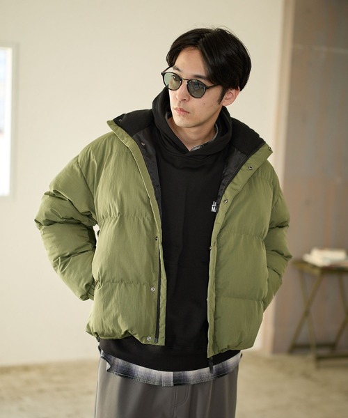 BAYFLOW（ベイフロー）の「ファイバー中綿スタンドブルゾン（ブルゾン・メンズ・ブラック/カーキ・LARGE/MEDIUM）」の10枚目の写真