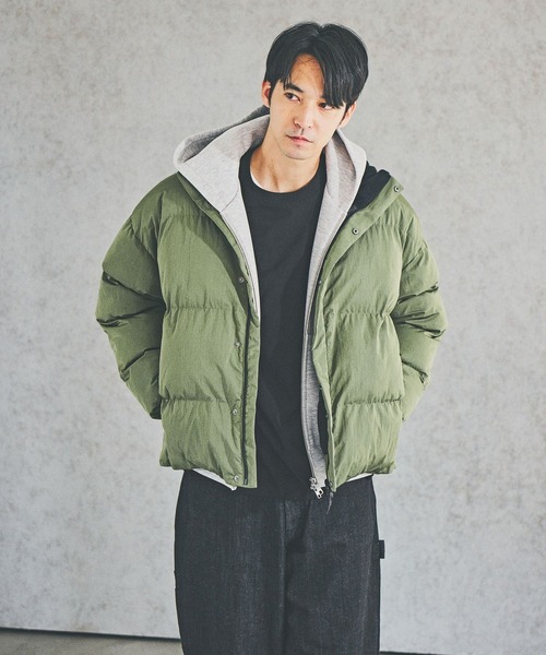 BAYFLOW（ベイフロー）の「ファイバー中綿スタンドブルゾン（ブルゾン・メンズ・ブラック/カーキ・LARGE/MEDIUM）」の13枚目の写真