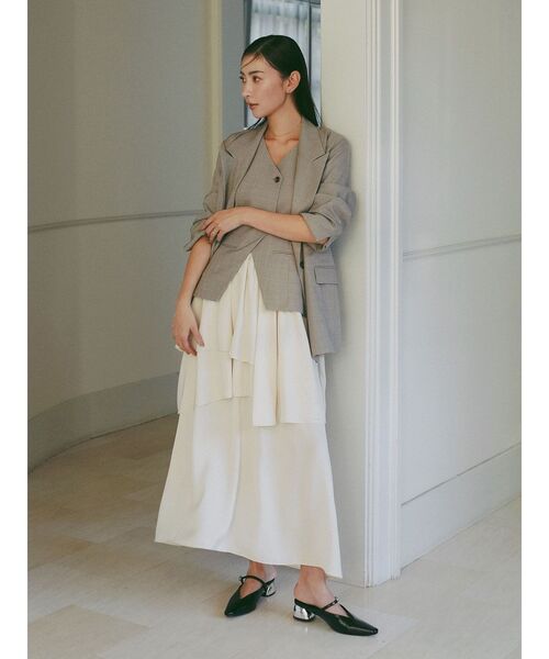 LAGUNAMOON（ラグナムーン）の「カフスダブルテーラードジャケット セットアップ（テーラードジャケット・レディース・グレー/チャコールグレー/ベージュ・FREE）」の10枚目の写真