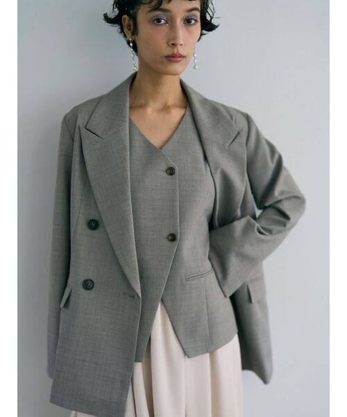 LAGUNAMOON（ラグナムーン）の「カフスダブルテーラードジャケット（テーラードジャケット・レディース・グレー/チャコールグレー/ベージュ・FREE）」の9枚目の写真