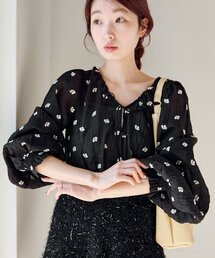Kastane | 【4色展開】フラワーステッチブラウス(シャツ/ブラウス)