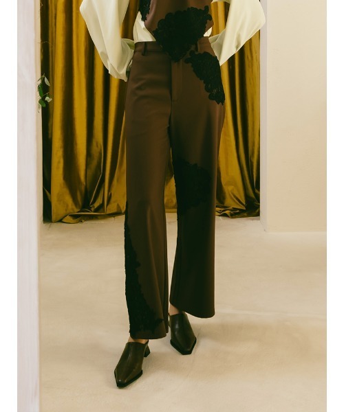 sahara(サハラ)の「Lace Layout Pants/レースレイアウトパンツ(スラックス・レディース・ブラック/ブラウン/ベージュ・FREE)」の19枚目の写真