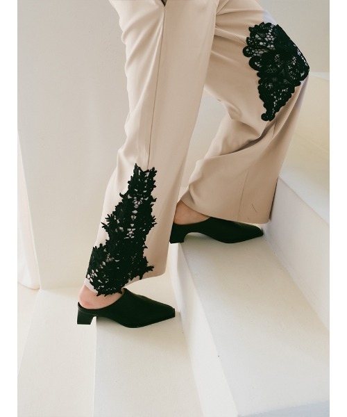 sahara(サハラ)の「Lace Layout Pants/レースレイアウトパンツ(スラックス・レディース・ブラック/ブラウン/ベージュ・FREE)」の16枚目の写真