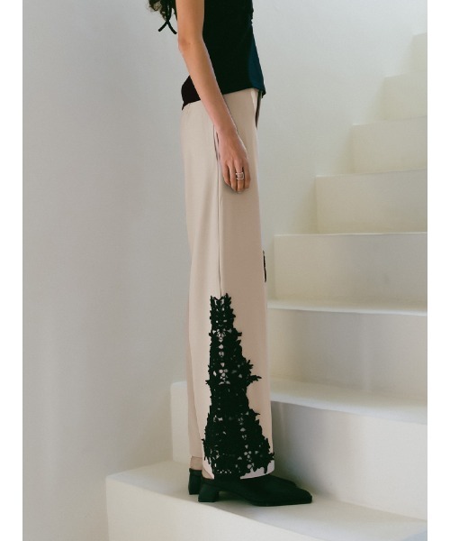 sahara(サハラ)の「Lace Layout Pants/レースレイアウトパンツ(スラックス・レディース・ブラック/ブラウン/ベージュ・FREE)」の13枚目の写真