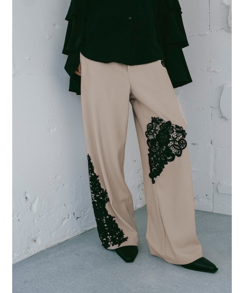 sahara(サハラ)の「Lace Layout Pants/レースレイアウトパンツ(スラックス・レディース・ブラック/ブラウン/ベージュ・FREE)」の17枚目の写真