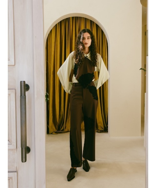 sahara(サハラ)の「Lace Layout Pants/レースレイアウトパンツ(スラックス・レディース・ブラック/ブラウン/ベージュ・FREE)」の21枚目の写真