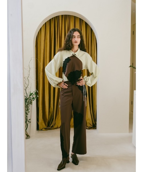 sahara(サハラ)の「Lace Layout Pants/レースレイアウトパンツ(スラックス・レディース・ブラック/ブラウン/ベージュ・FREE)」の22枚目の写真