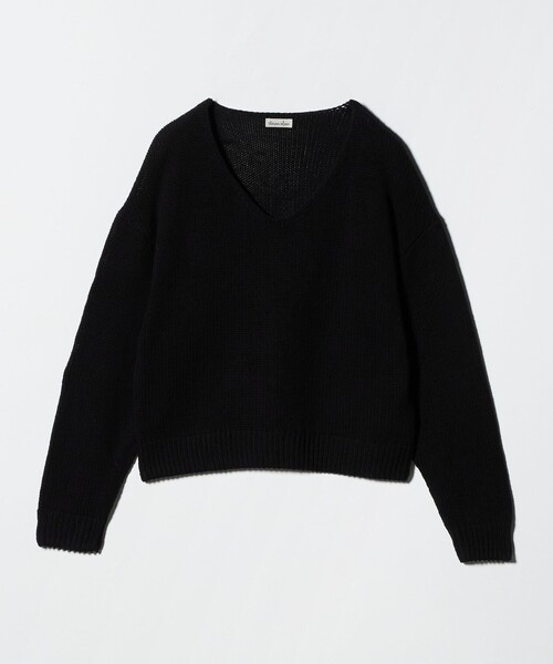 Steven Alan(スティーブンアラン)の「<Steven Alan>コットン シルク Vネック ニット(ニット/セーター・レディース・ブラック/ベージュ・FREE)」の2枚目の写真