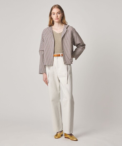 Steven Alan(スティーブンアラン)の「<Steven Alan>コットン シルク Vネック ニット(ニット/セーター・レディース・ブラック/ベージュ・FREE)」の6枚目の写真