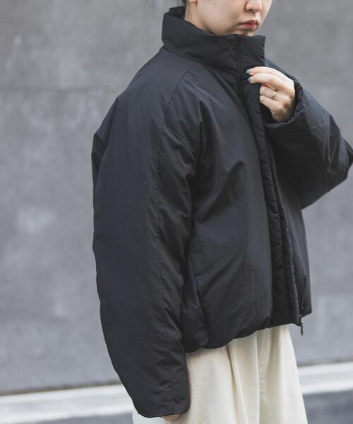 FORK&SPOON(フォークアンドスプーン)の「FORK&SPOON スタンドカラーダウンブルゾン(ブルゾン・レディース・ブラック/グリーン系その他・1)」の5枚目の写真