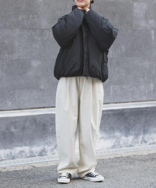 FORK&SPOON(フォークアンドスプーン)の「FORK&SPOON スタンドカラーダウンブルゾン(ブルゾン・レディース・ブラック/グリーン系その他・1)」の9枚目の写真