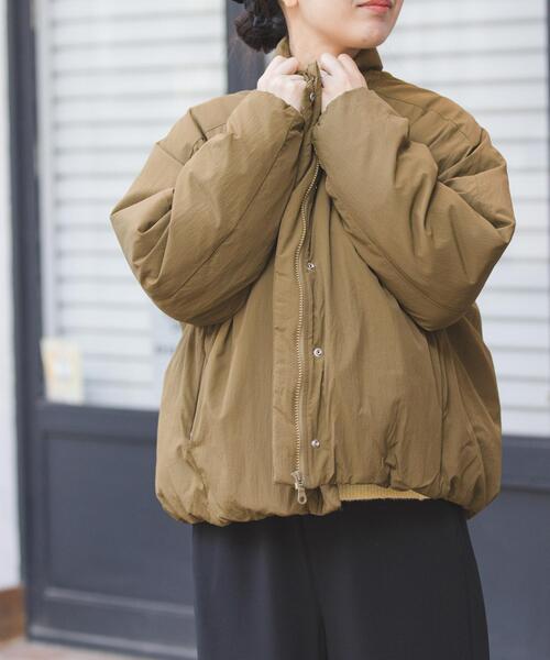 FORK&SPOON(フォークアンドスプーン)の「FORK&SPOON スタンドカラーダウンブルゾン(ブルゾン・レディース・ブラック/グリーン系その他・1)」の12枚目の写真