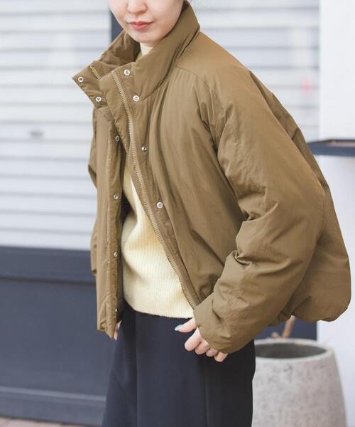 FORK&SPOON(フォークアンドスプーン)の「FORK&SPOON スタンドカラーダウンブルゾン(ブルゾン・レディース・ブラック/グリーン系その他・1)」の14枚目の写真