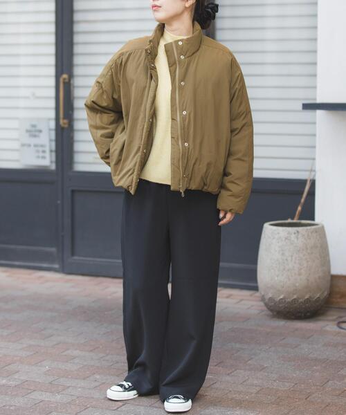 FORK&SPOON(フォークアンドスプーン)の「FORK&SPOON スタンドカラーダウンブルゾン(ブルゾン・レディース・ブラック/グリーン系その他・1)」の18枚目の写真