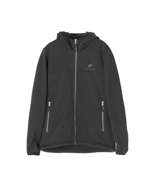 B.C STOCK(ベーセーストック)の「METORO FLEEX フードブルゾン(パーカー・メンズ・ブラック/ネイビー/ライトグレー・SMALL/MEDIUM/LARGE)」の2枚目の写真