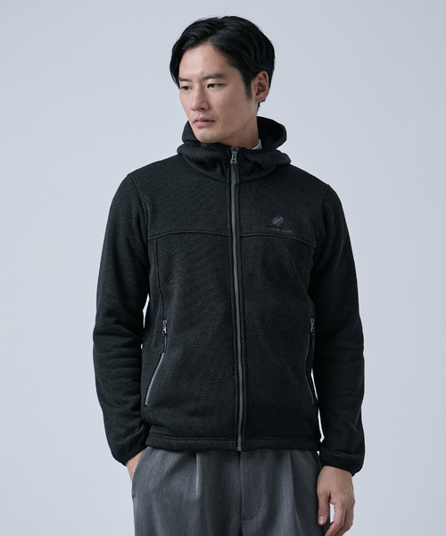 B.C STOCK(ベーセーストック)の「METORO FLEEX フードブルゾン(パーカー・メンズ・ブラック/ネイビー/ライトグレー・SMALL/MEDIUM/LARGE)」の6枚目の写真