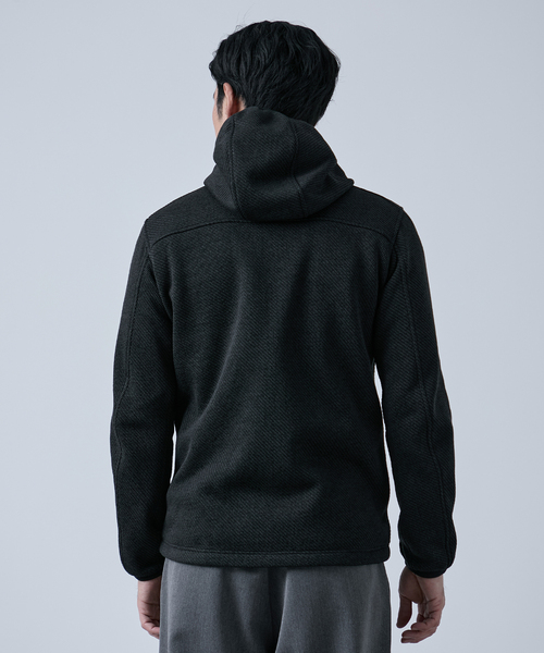 B.C STOCK(ベーセーストック)の「METORO FLEEX フードブルゾン(パーカー・メンズ・ブラック/ネイビー/ライトグレー・SMALL/MEDIUM/LARGE)」の8枚目の写真
