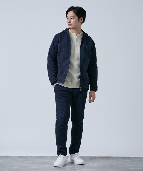 B.C STOCK(ベーセーストック)の「METORO FLEEX フードブルゾン(パーカー・メンズ・ブラック/ネイビー/ライトグレー・SMALL/MEDIUM/LARGE)」の13枚目の写真