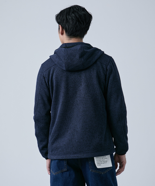 B.C STOCK(ベーセーストック)の「METORO FLEEX フードブルゾン(パーカー・メンズ・ブラック/ネイビー/ライトグレー・SMALL/MEDIUM/LARGE)」の16枚目の写真