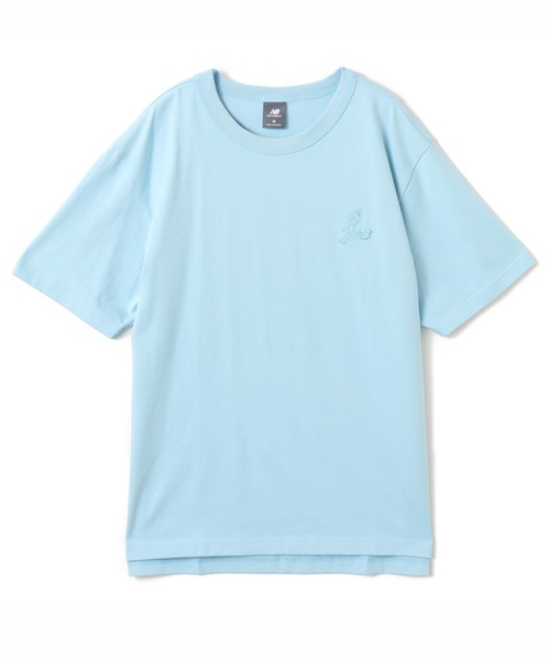 NEW BALANCE(ニューバランス)の「New Balance Shohei Signature Heavy oz SS T-Shirt / ニューバランス オオタニ ショウヘイ シグネチャーヘビーオンスショートスリーブ Tシャツ(Tシャツ/カットソー・メンズ・ライトブルー/ブラック/ホワイト・S/M/L/XL/XXL)」の1枚目の写真