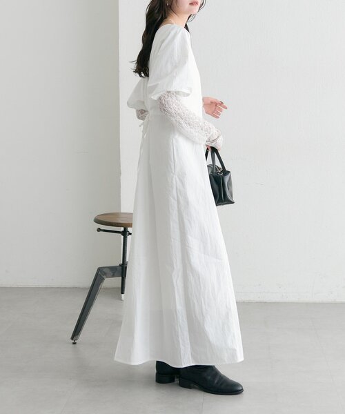 セール】【オケージョン対応◎】パフレーススリーブワンピース