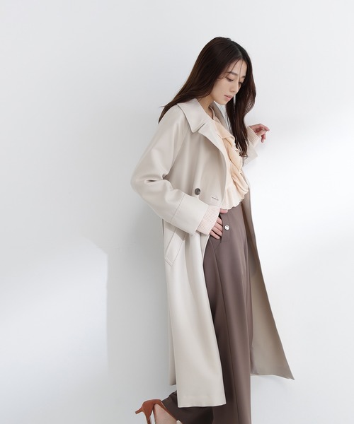 NATURAL BEAUTY BASIC(ナチュラルビューティーベーシック)の「◇ラグランフォルムカルゼコート(トレンチコート・レディース・カーキ/ベージュ/チャコールグレー・MEDIUM/P/S)」の17枚目の写真
