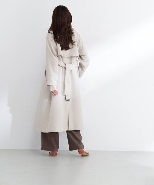 NATURAL BEAUTY BASIC(ナチュラルビューティーベーシック)の「◇ラグランフォルムカルゼコート(トレンチコート・レディース・カーキ/ベージュ/チャコールグレー・MEDIUM/P/S)」の18枚目の写真