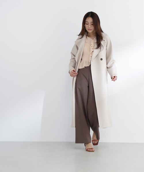 NATURAL BEAUTY BASIC(ナチュラルビューティーベーシック)の「◇ラグランフォルムカルゼコート(トレンチコート・レディース・カーキ/ベージュ/チャコールグレー・MEDIUM/P/S)」の20枚目の写真