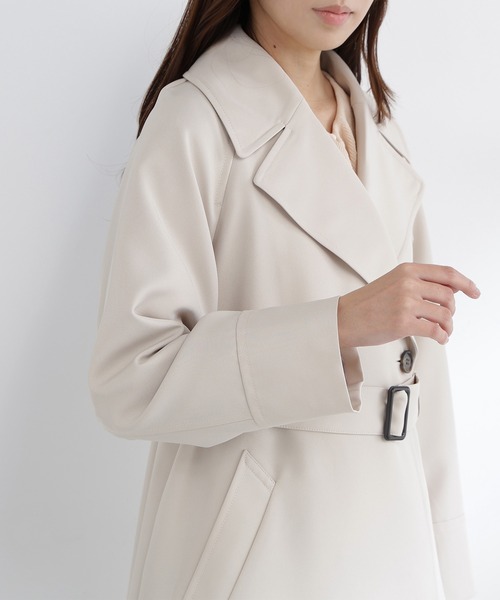 NATURAL BEAUTY BASIC(ナチュラルビューティーベーシック)の「◇ラグランフォルムカルゼコート(トレンチコート・レディース・カーキ/ベージュ/チャコールグレー・MEDIUM/P/S)」の11枚目の写真