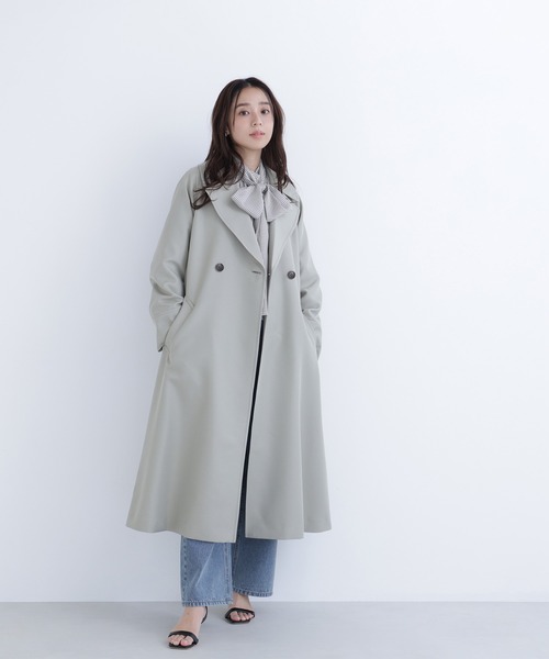 NATURAL BEAUTY BASIC(ナチュラルビューティーベーシック)の「◇ラグランフォルムカルゼコート(トレンチコート・レディース・カーキ/ベージュ/チャコールグレー・MEDIUM/P/S)」の14枚目の写真