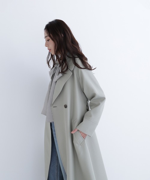 NATURAL BEAUTY BASIC(ナチュラルビューティーベーシック)の「◇ラグランフォルムカルゼコート(トレンチコート・レディース・カーキ/ベージュ/チャコールグレー・MEDIUM/P/S)」の5枚目の写真