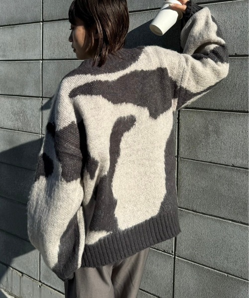 gossara（ゴサラ）の「ニュアンス柄起毛糸PO（ニット/セーター・レディース・チャコール/ブラウン・FREE）」の12枚目の写真