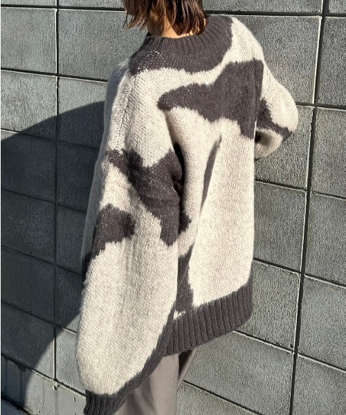 gossara（ゴサラ）の「ニュアンス柄起毛糸PO（ニット/セーター・レディース・チャコール/ブラウン・FREE）」の13枚目の写真