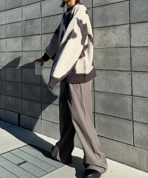 gossara（ゴサラ）の「ニュアンス柄起毛糸PO（ニット/セーター・レディース・チャコール/ブラウン・FREE）」の14枚目の写真