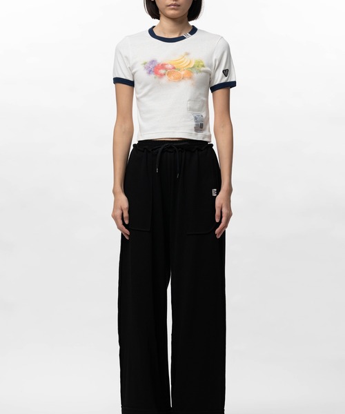 Maison MIHARA YASUHIRO(メゾンミハラヤスヒロ)の「Fruit Printed Ringer Mini T-shirt(Tシャツ/カットソー・レディース・ブラック/ホワイト/ブルー・38/36)」の4枚目の写真