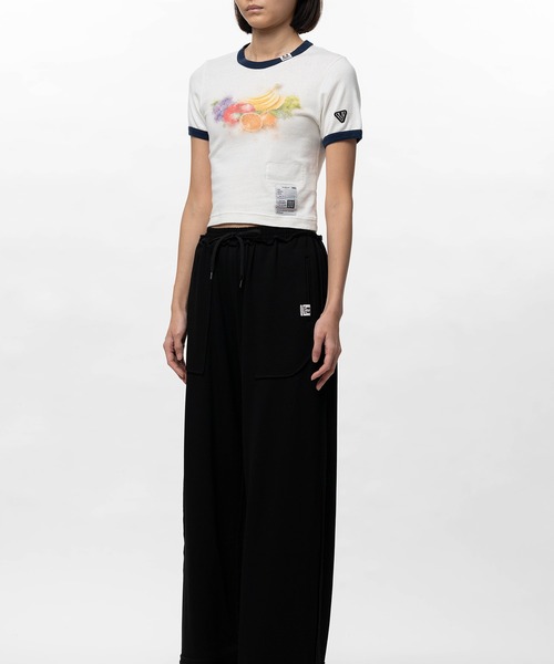 Maison MIHARA YASUHIRO(メゾンミハラヤスヒロ)の「Fruit Printed Ringer Mini T-shirt(Tシャツ/カットソー・レディース・ブラック/ホワイト/ブルー・38/36)」の6枚目の写真