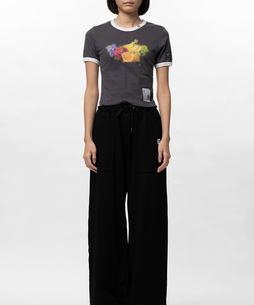 Maison MIHARA YASUHIRO(メゾンミハラヤスヒロ)の「Fruit Printed Ringer Mini T-shirt(Tシャツ/カットソー・レディース・ブラック/ホワイト/ブルー・38/36)」の9枚目の写真